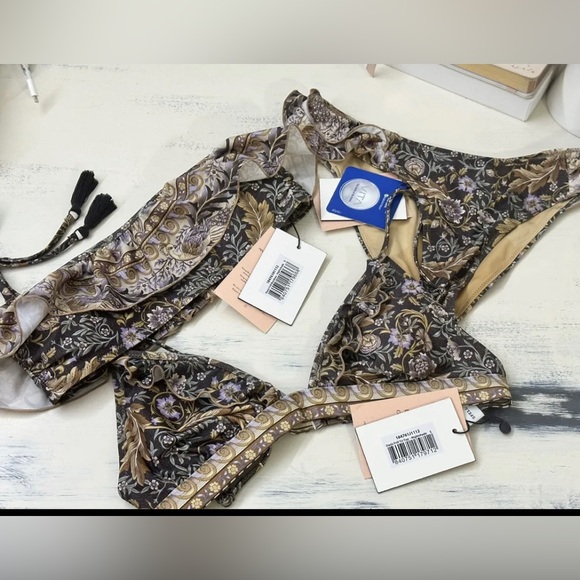 Spell and The Gypsy Oasis Trifecta Bikini 3 pieces 2 tops and one bottom size s - Picture 10 of 12